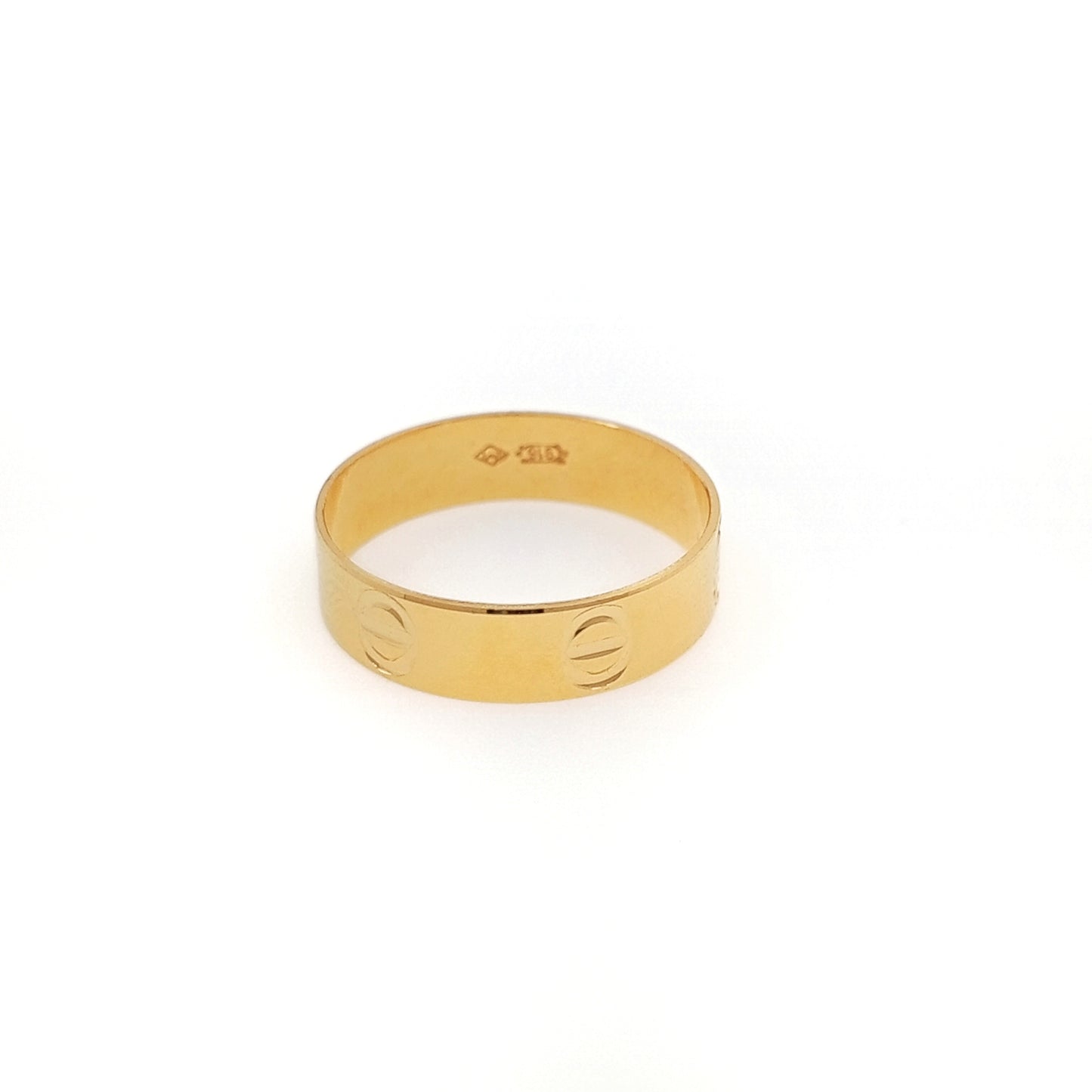 22K LOVE Trinity Band Ring