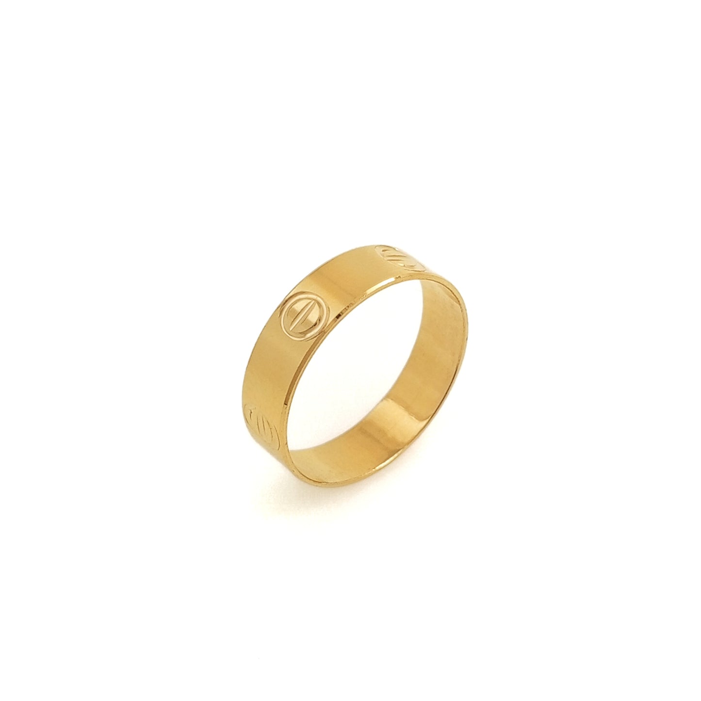 22K LOVE Trinity Band Ring