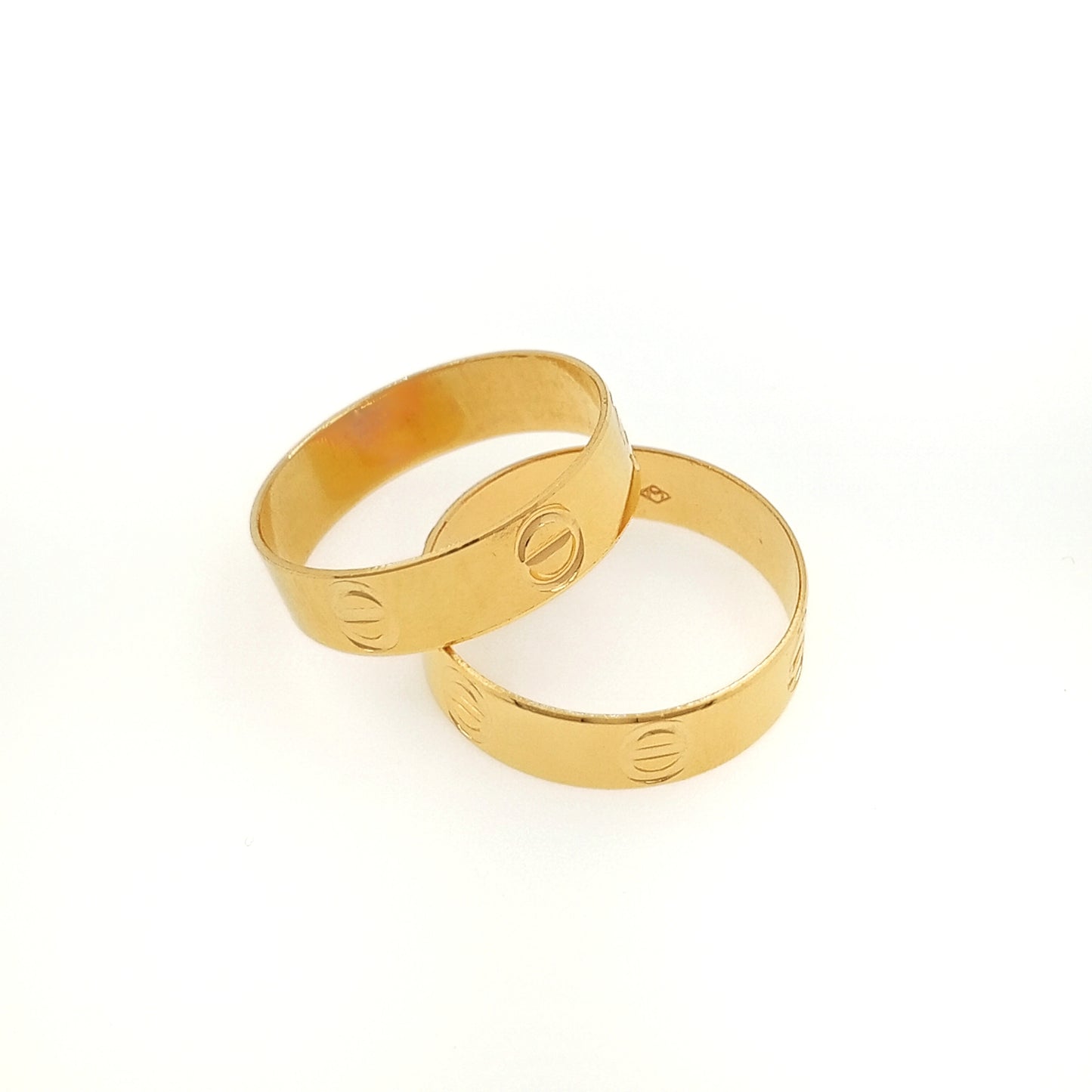 22K LOVE Trinity Band Ring