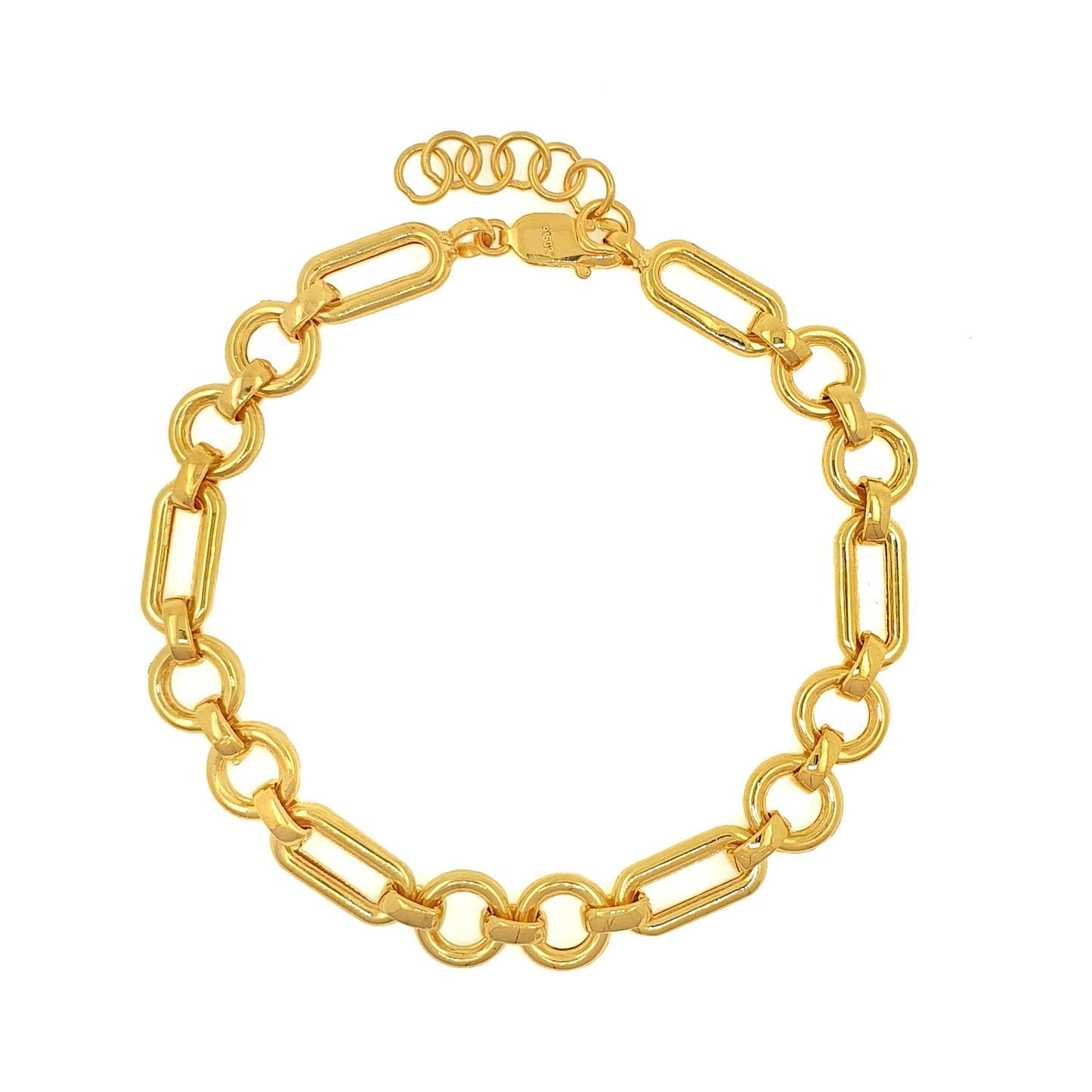 Paperclip Twin Rolo Link Bracelet