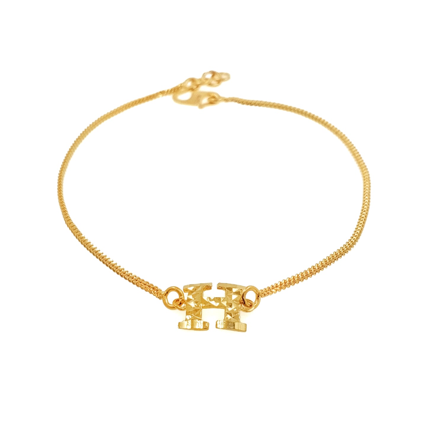 Amazonian Clic Letter H Dainty Bracelet