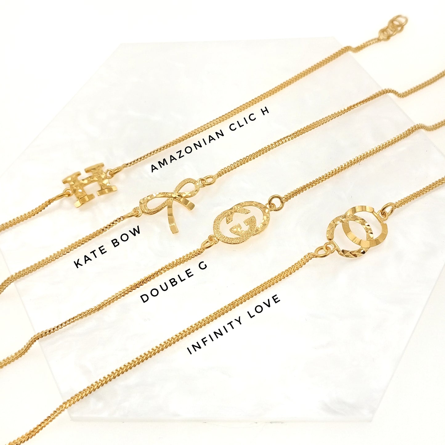 Amazonian Clic Letter H Dainty Bracelet