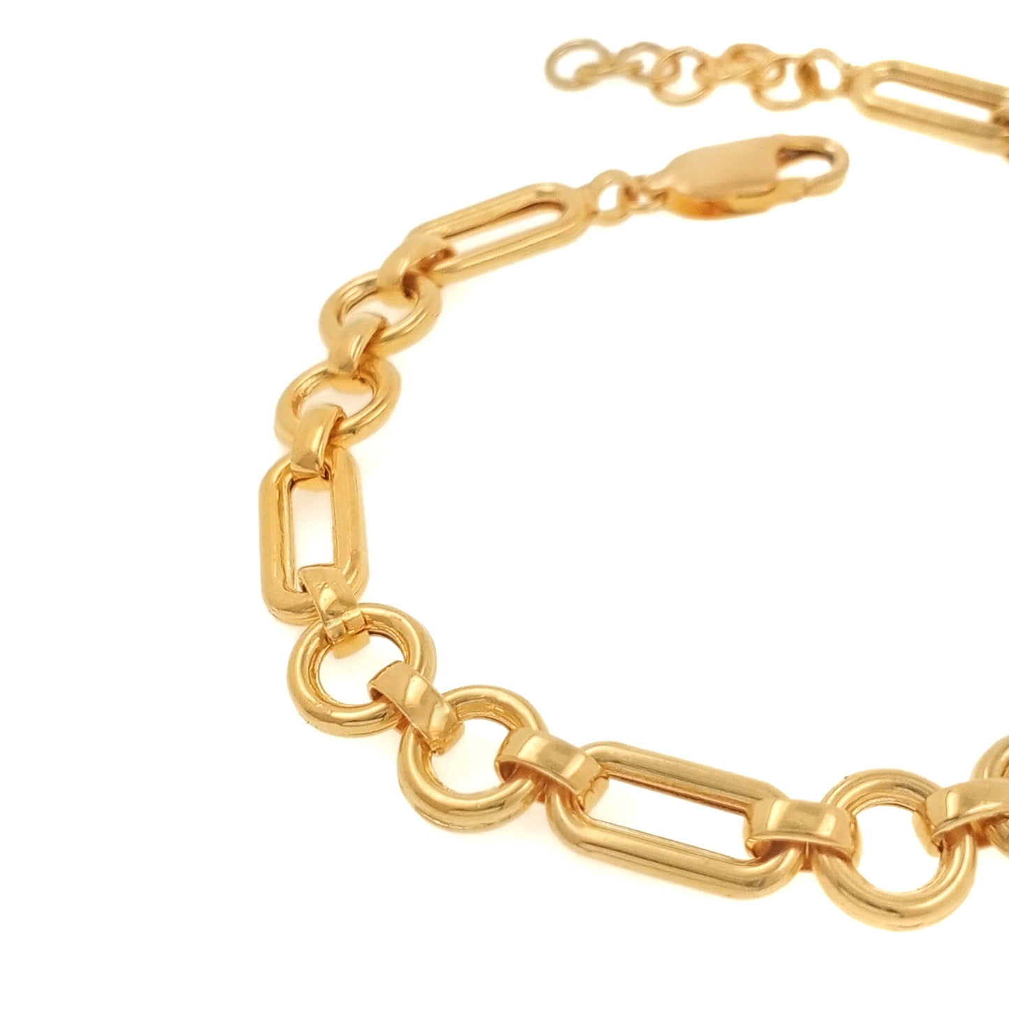 Paperclip Twin Rolo Link Bracelet
