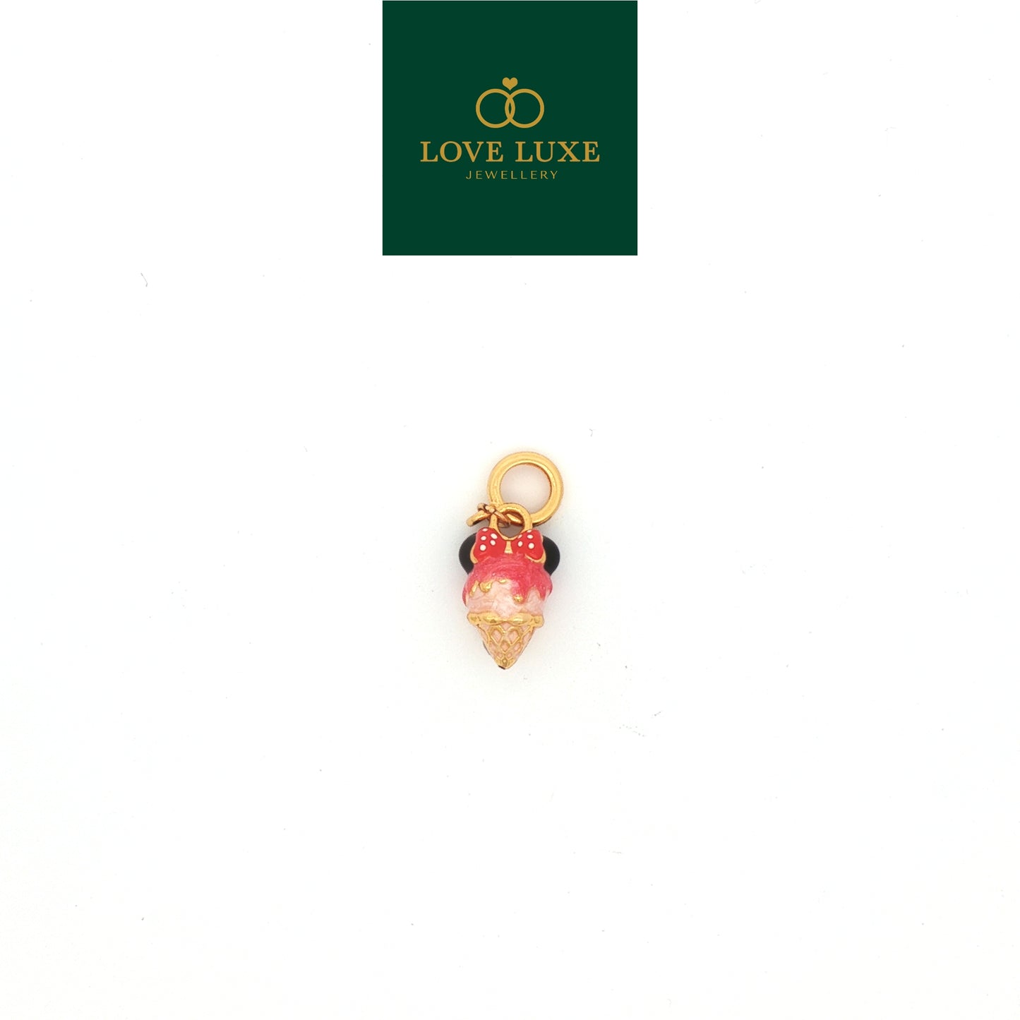LOVE LUXE Minie Ice Cream Dangling Hard Gold Charm | Emas 916/22K