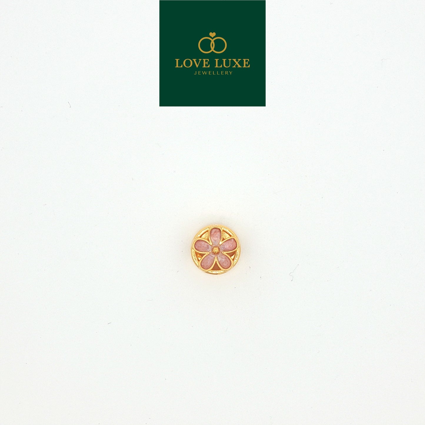 LOVE LUXE Light Purple Flower Stud Charm | Emas 916/22K