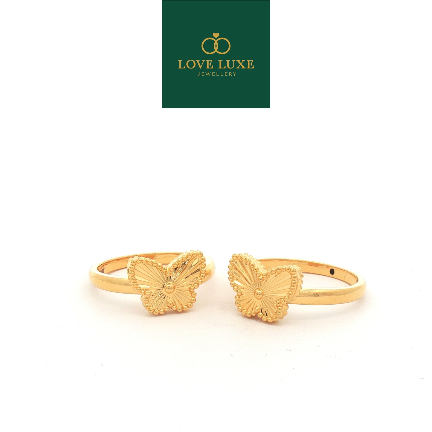 Starburst Butterfly 5D Hard Gold Ring | Emas 916/22K