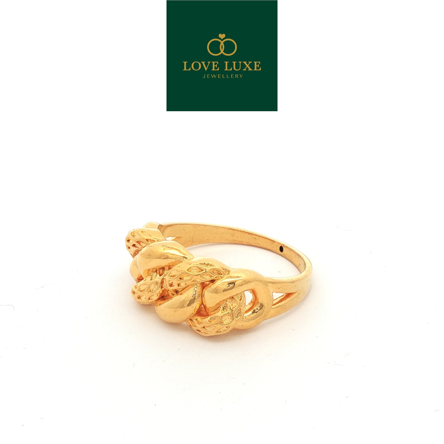 1C Adira Pahat 5D Hard Gold Ring | Emas 916/22K