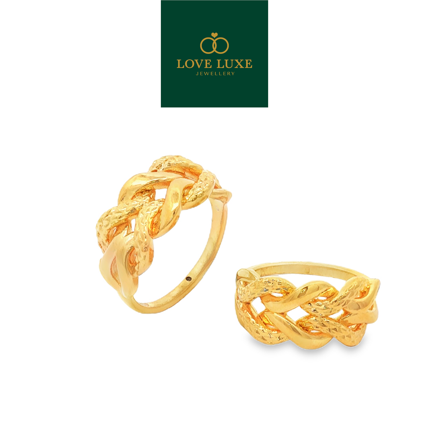 1C Rapunzel Infinity 5D Hard Gold Ring | Emas 916/22K
