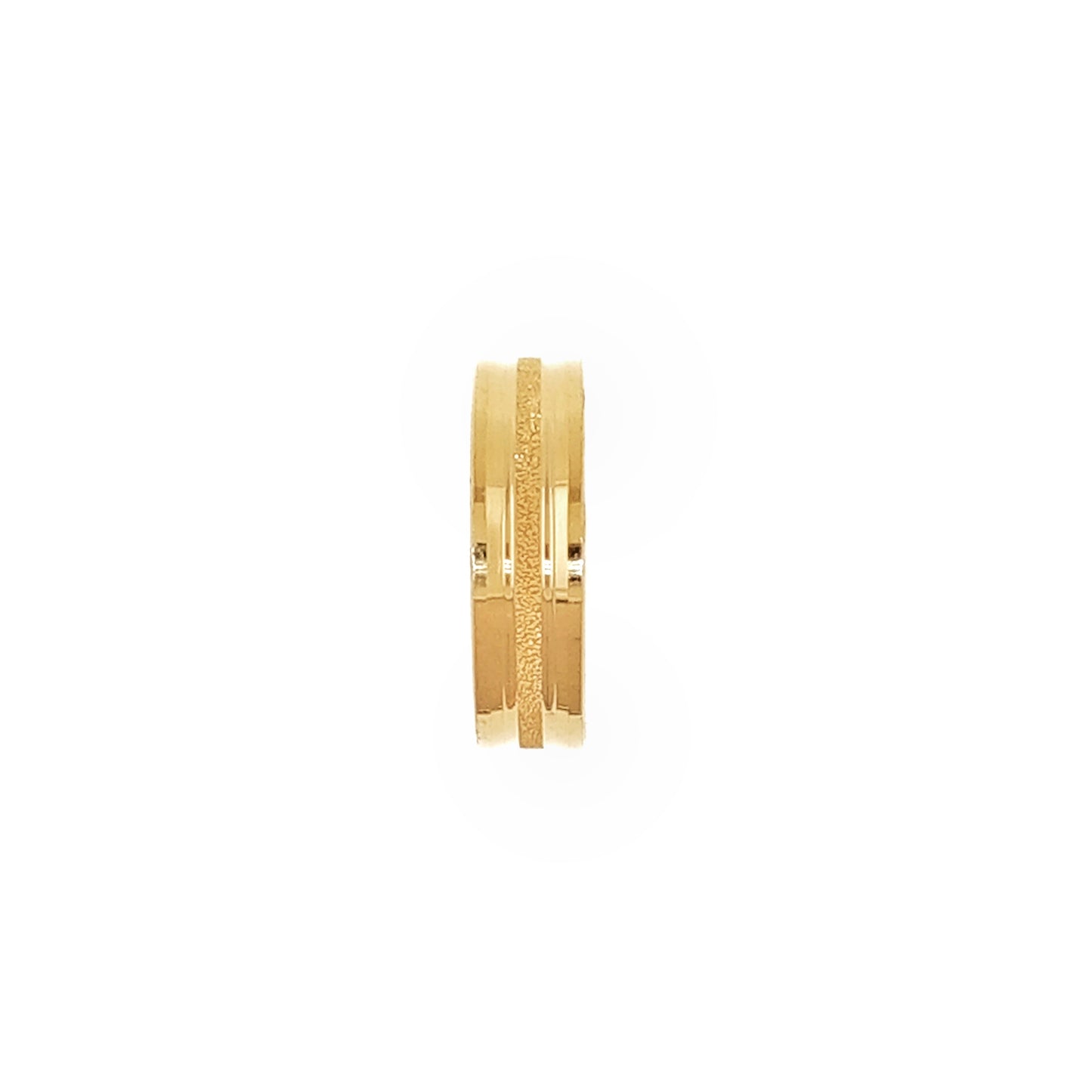 Sand Texture Single Strip Band Ring