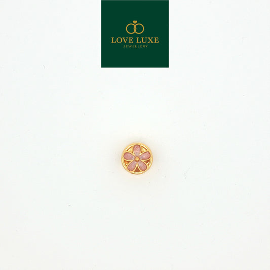 LOVE LUXE Light Purple Flower Stud Charm | Emas 916/22K