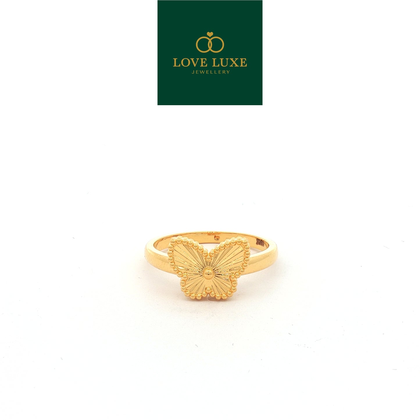 Starburst Butterfly 5D Hard Gold Ring | Emas 916/22K
