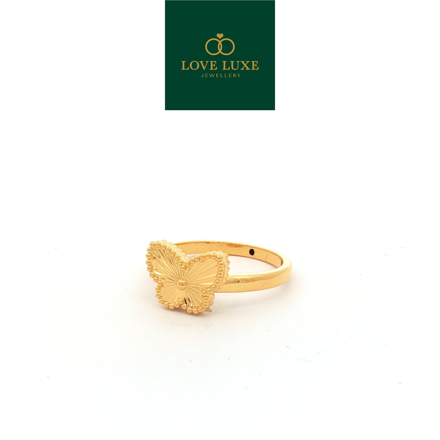 Starburst Butterfly 5D Hard Gold Ring | Emas 916/22K