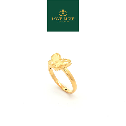 Starburst Butterfly 5D Hard Gold Ring | Emas 916/22K