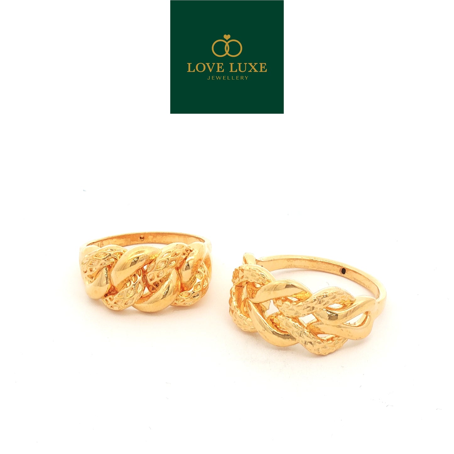 1C Adira Pahat 5D Hard Gold Ring | Emas 916/22K