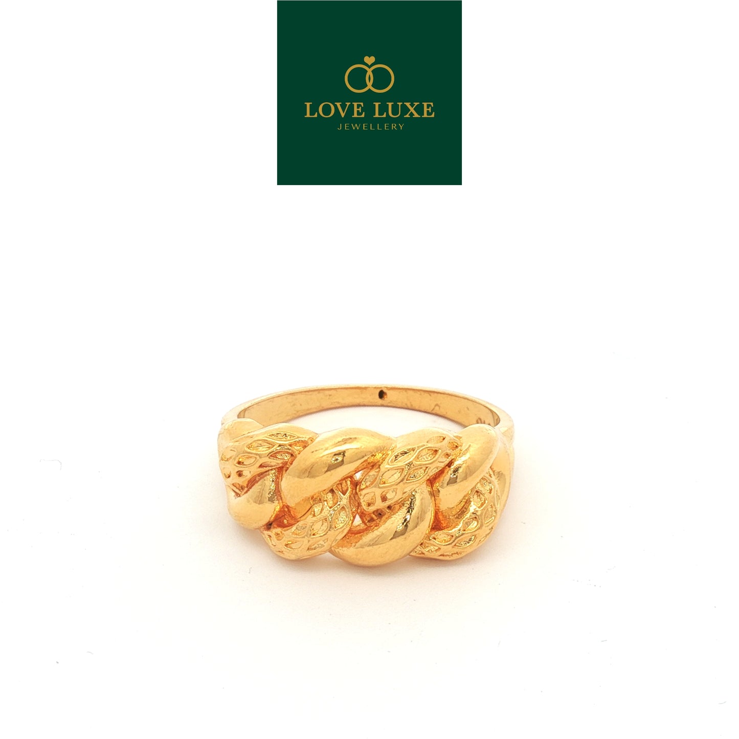 1C Adira Pahat 5D Hard Gold Ring | Emas 916/22K