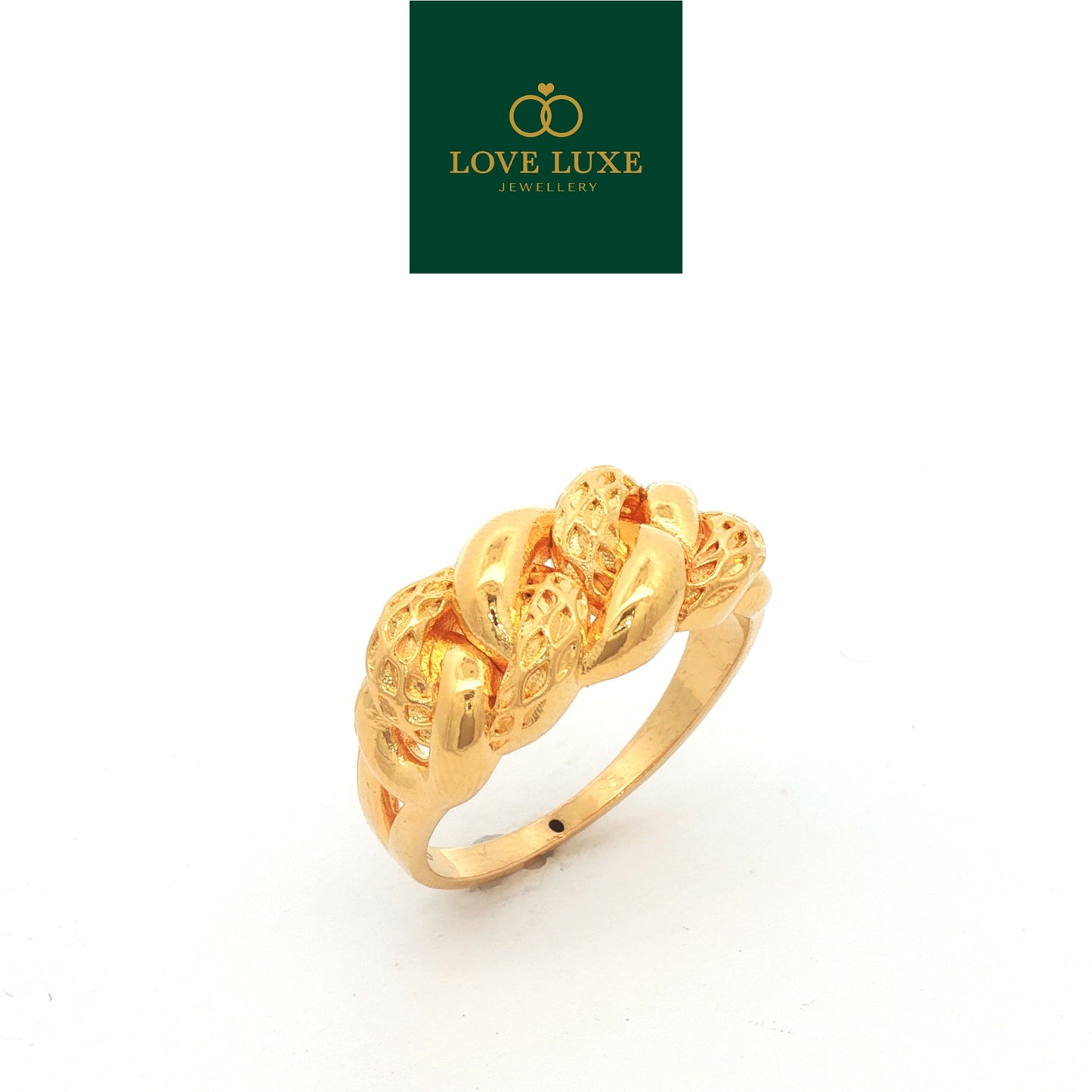 1C Adira Pahat 5D Hard Gold Ring | Emas 916/22K