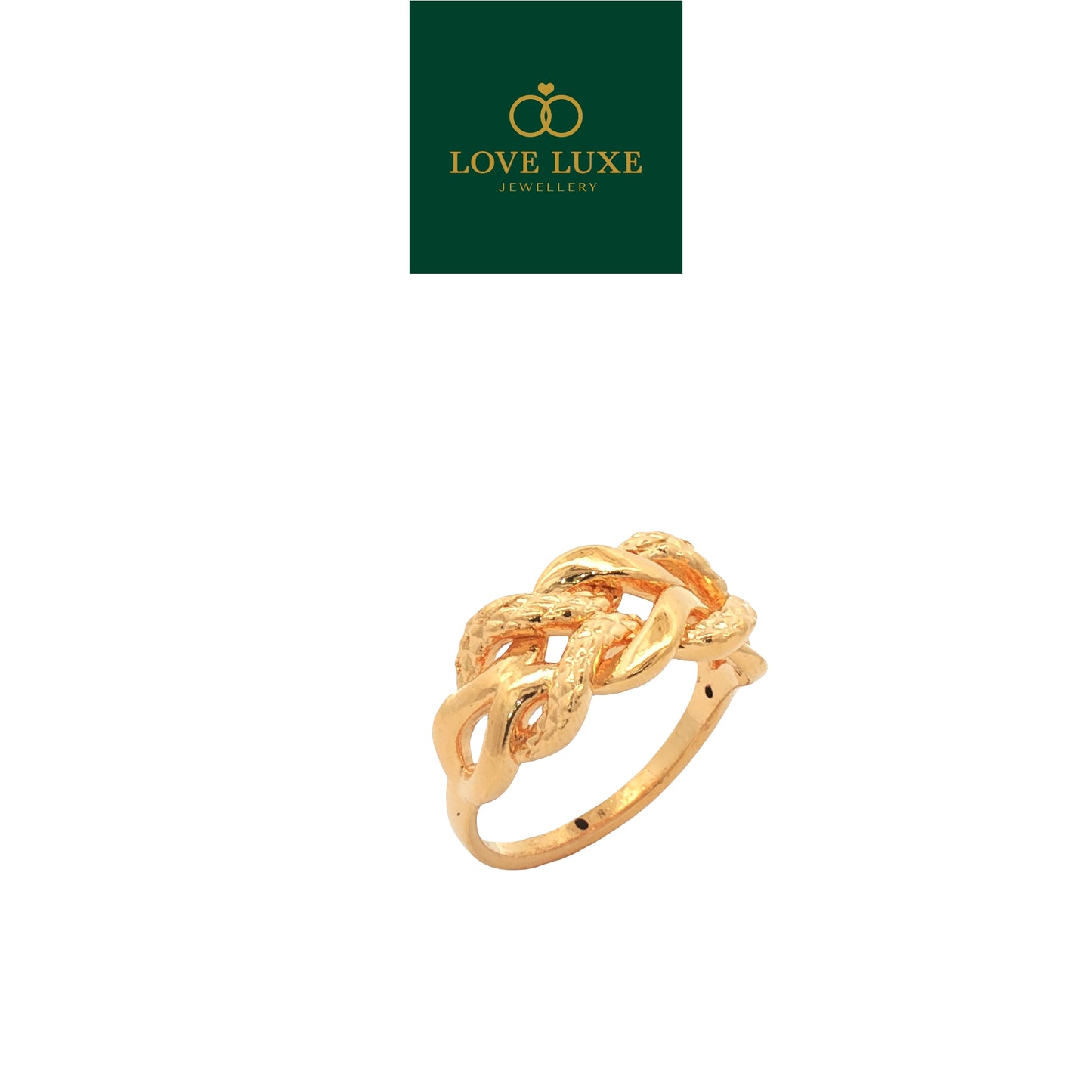 1C Rapunzel Infinity 5D Hard Gold Ring | Emas 916/22K