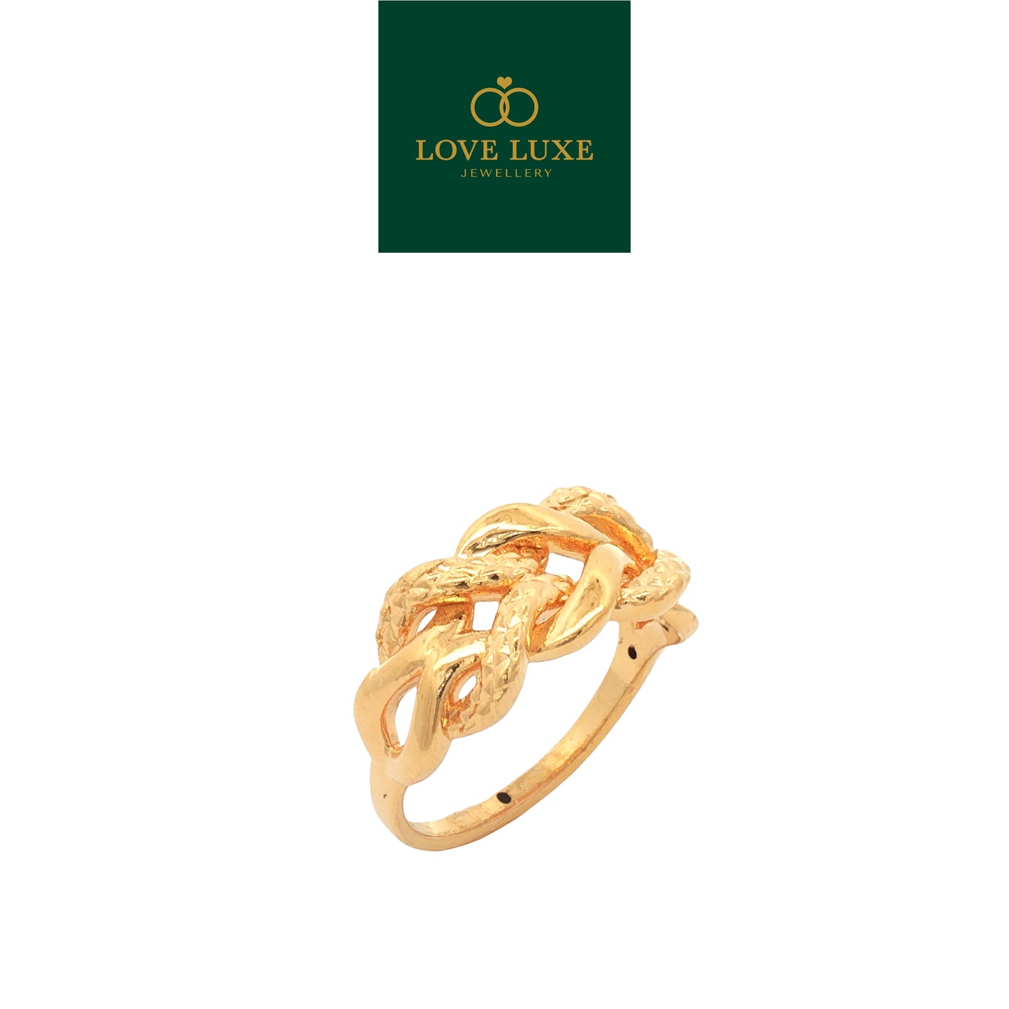 1C Rapunzel Infinity 5D Hard Gold Ring | Emas 916/22K