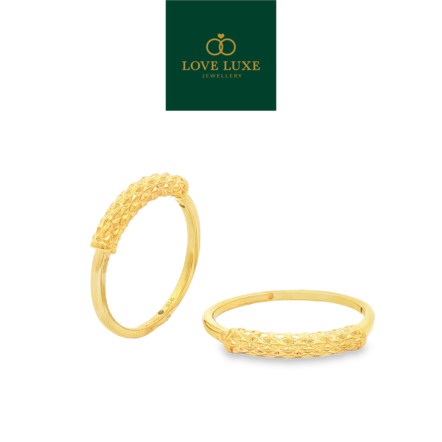 Eternity 5D Hard Gold Ring | Emas 916/22K