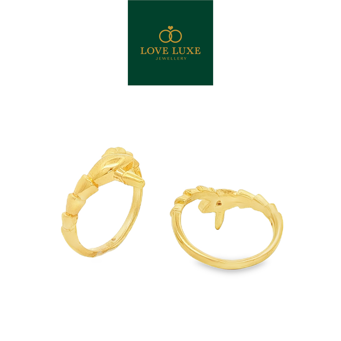 Golden Snake 5D Hard Gold Ring | Emas 916/22K
