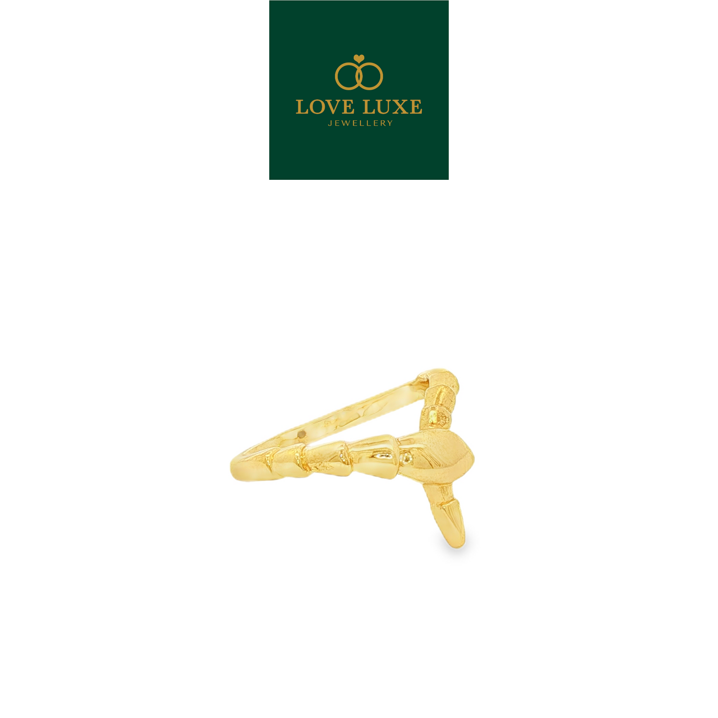 Golden Snake 5D Hard Gold Ring | Emas 916/22K