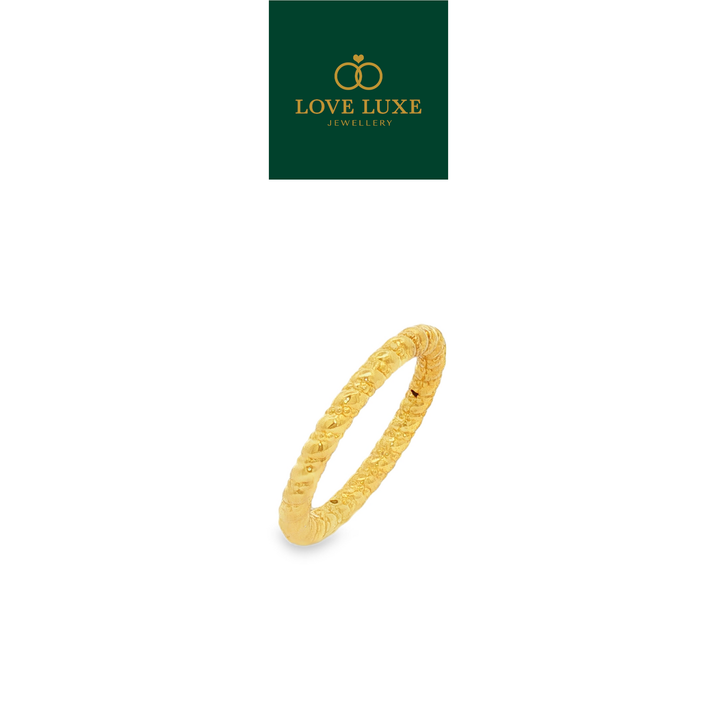 Cincin Ekor Kucing 5D Hard Gold Ring | Emas 916/22K
