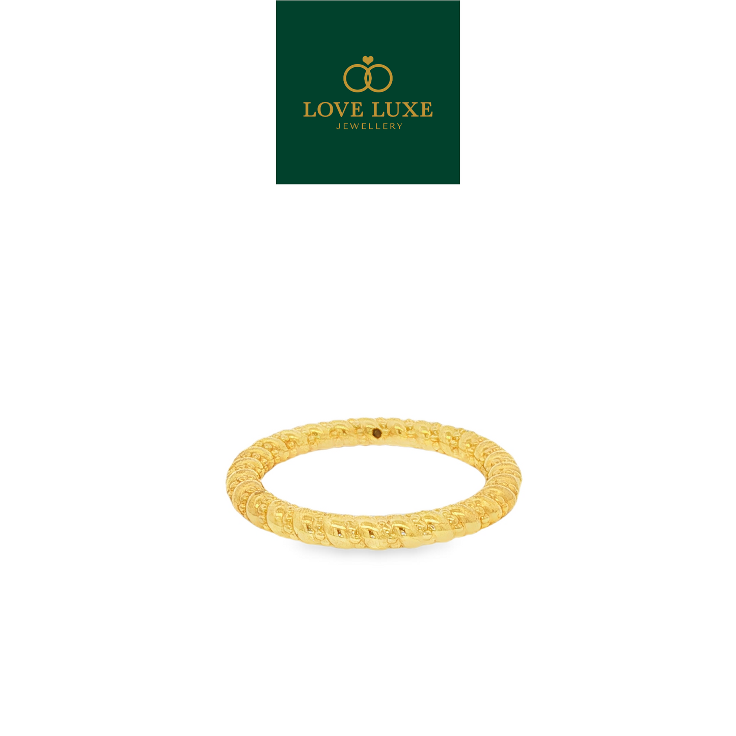 Cincin Ekor Kucing 5D Hard Gold Ring | Emas 916/22K