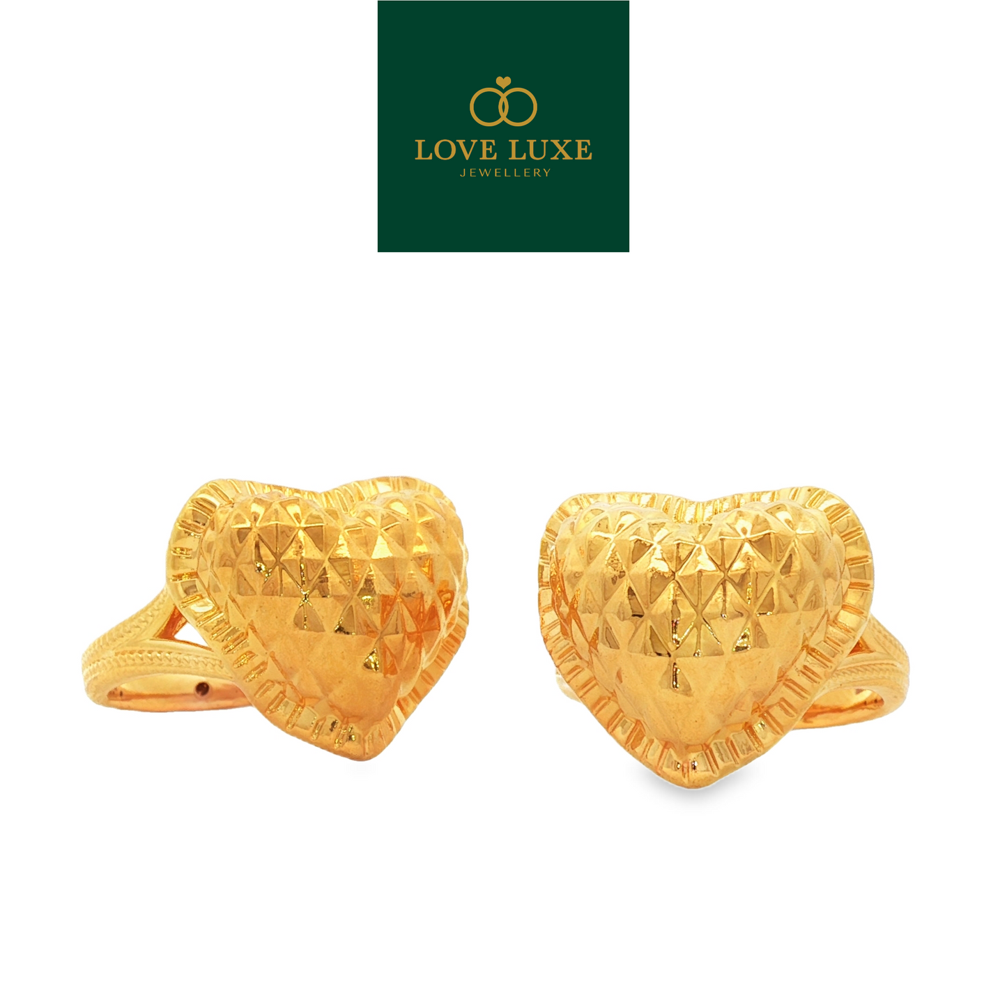Love Gemuk DC 5D Hard Gold Ring | Emas 916/22K