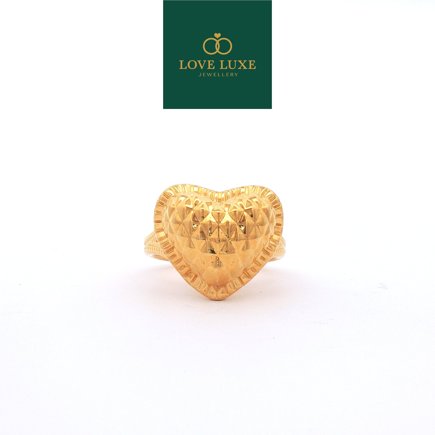 Love Gemuk DC 5D Hard Gold Ring | Emas 916/22K